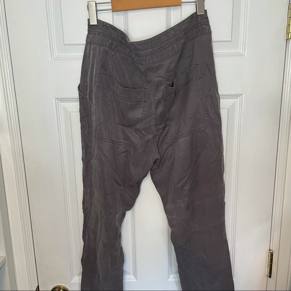 𝅺ARITZIA Wilfred Purple Grey Tie Waist Trousers 8 - Picture 2 of 5